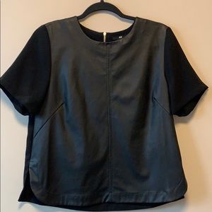 H&M Faux Leather top